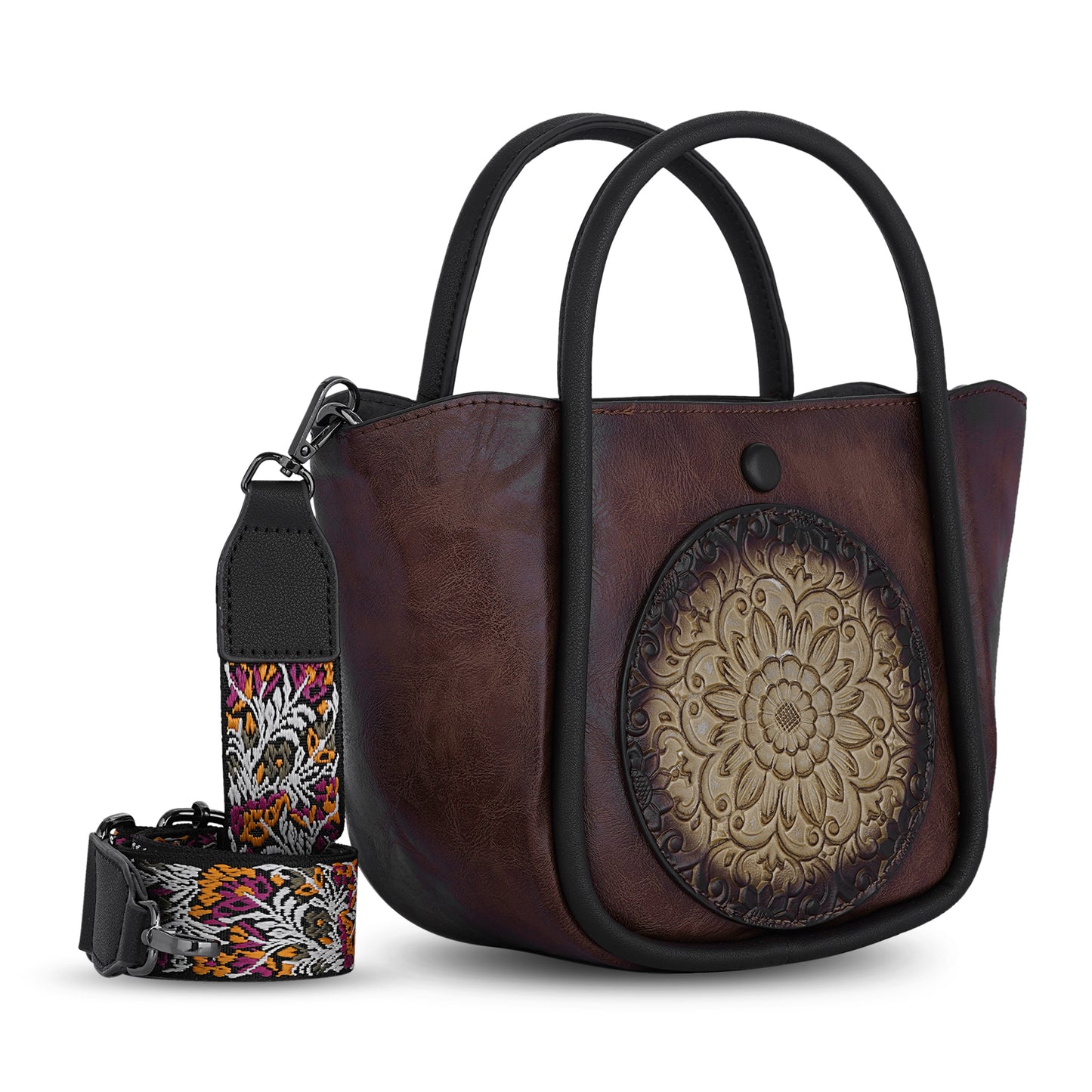 Brown Antique Handheld Bag Retro