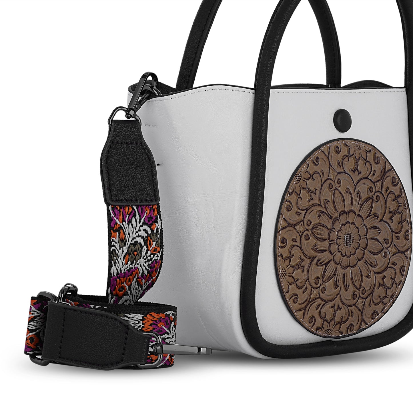 White Antique Handheld Bag Pure