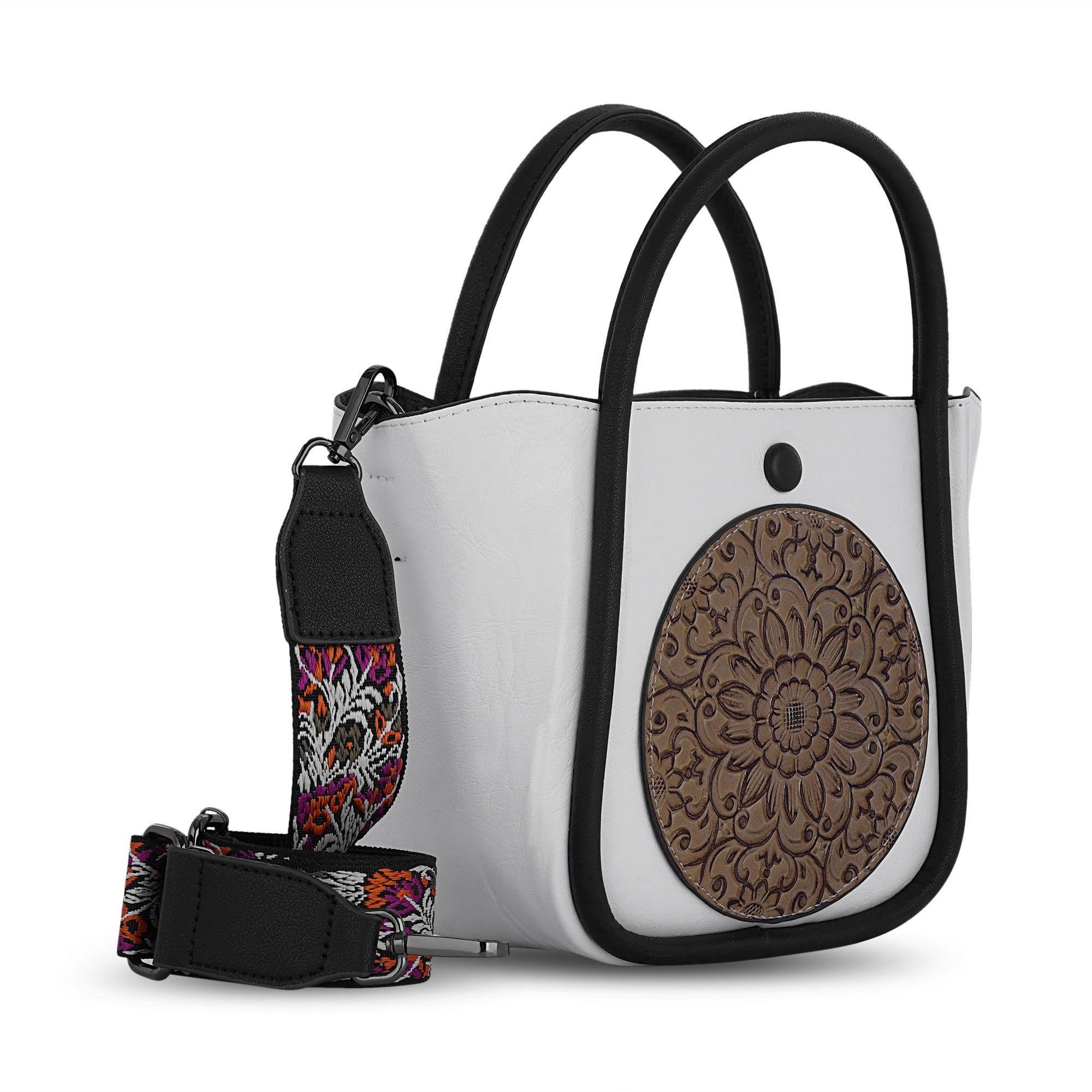 White Antique Handheld Bag Pure