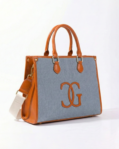 Classic CG  Contrast Trim Textured Satchel
