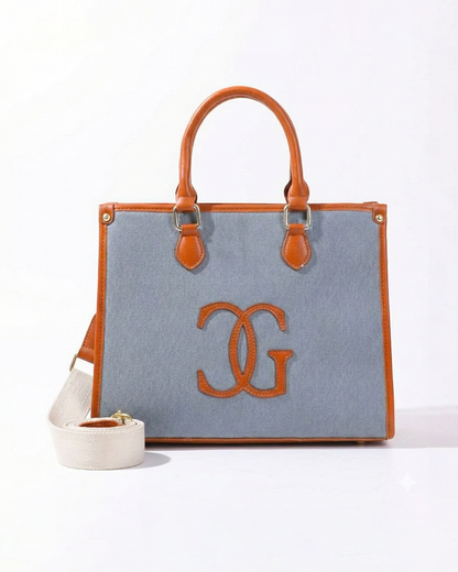 Classic CG  Contrast Trim Textured Satchel
