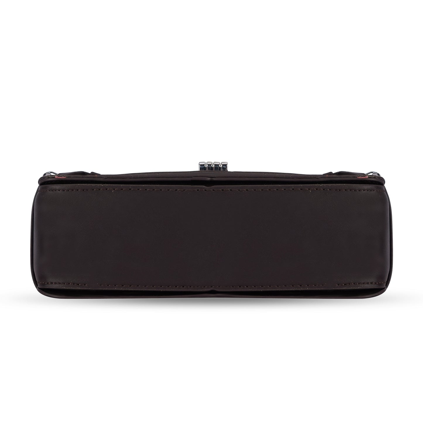 Brown Colourblocked Satchel Bag