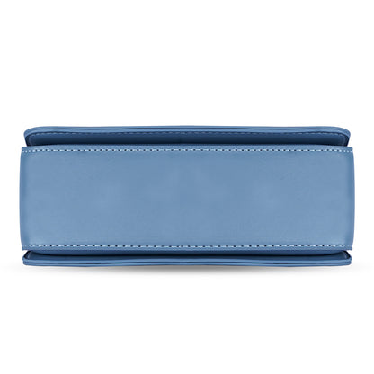 Blue Structured Satchel Bag