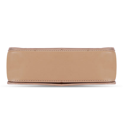 Khaki Structured Satchel Bag