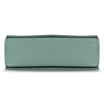 Green Structured Satchel Bag