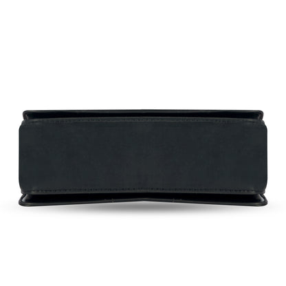 Black Colourblocked Satchel Bag