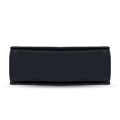 Black Structured Satchel Bag
