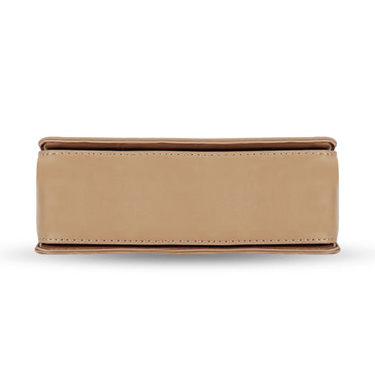 Khaki Colourblocked Sling Bag