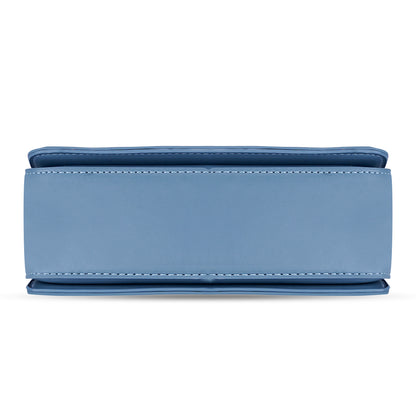 Blue Structured Satchel Bag