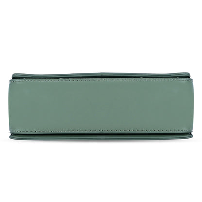 Green Structured Satchel Bag