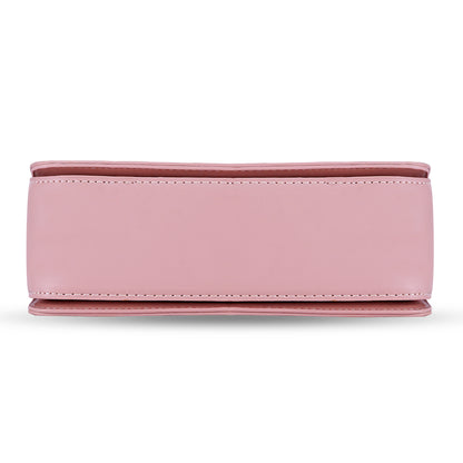 Pink Structured Satchel Bag