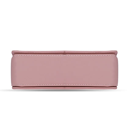 Pink Structured Satchel Bag