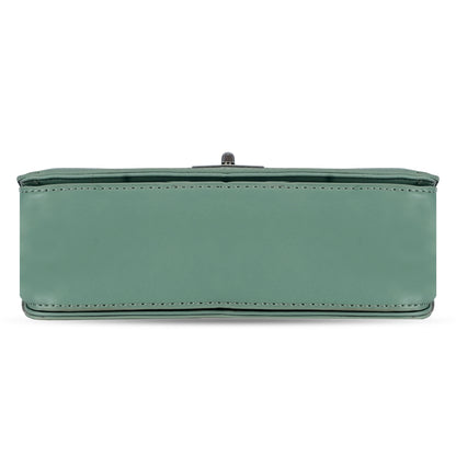 Green Colourblocked Sling Bag