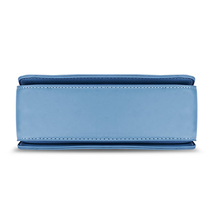 Blue Structured Satchel Bag