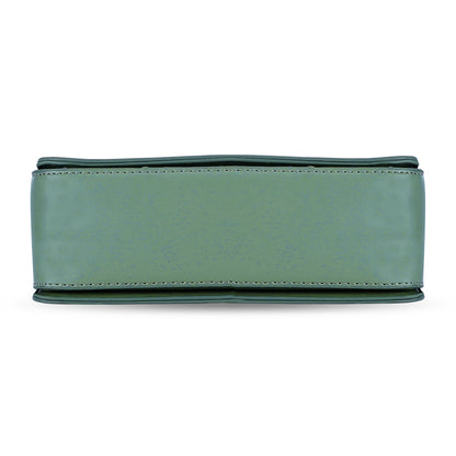 Green Structured Satchel Bag