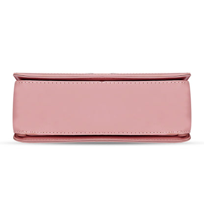 Pink Colourblocked Sling Bag