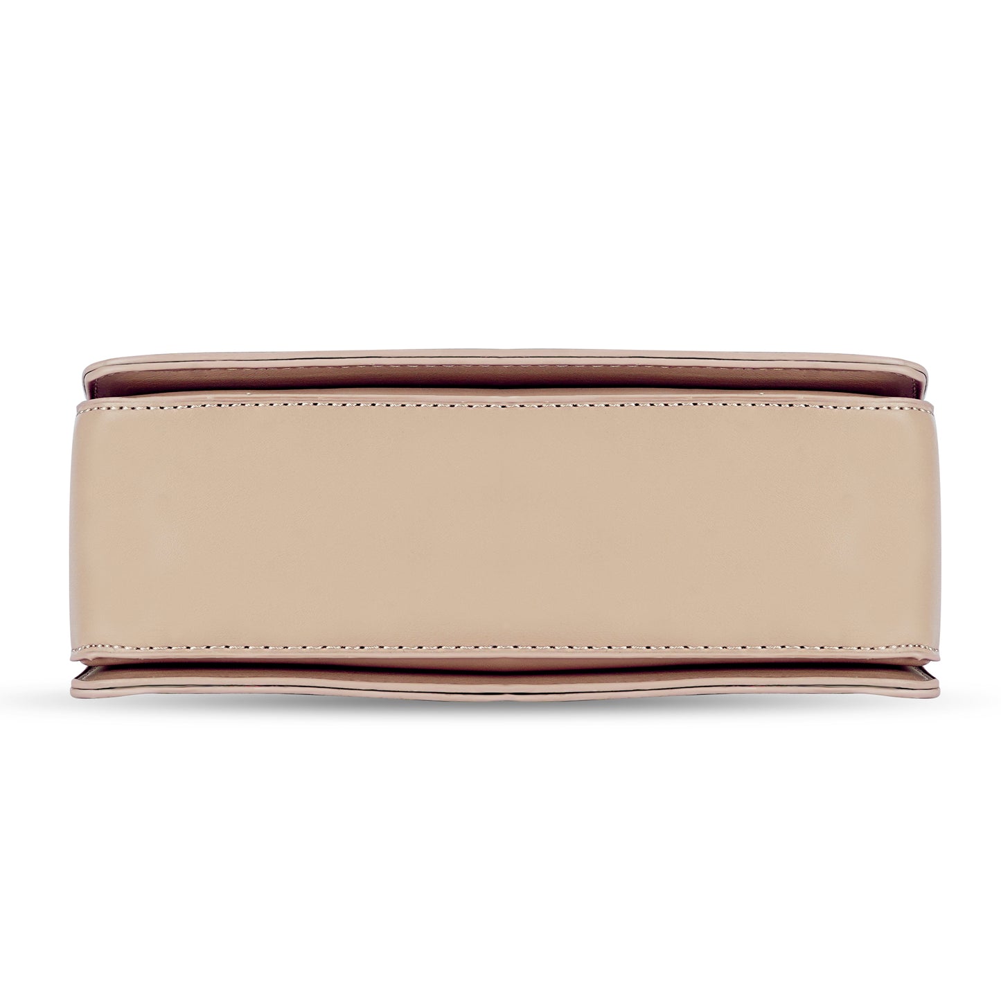 Beige Structured Satchel Bag