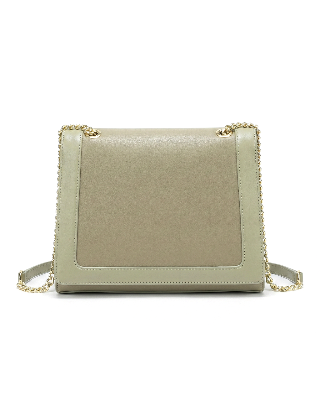 Refined Two-Texture Structured Flap Bag