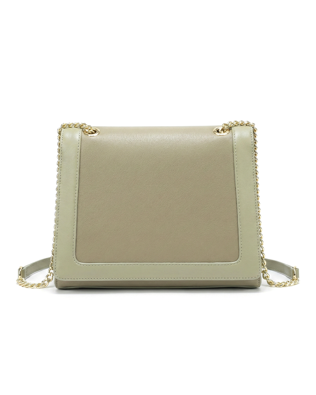 Refined Two-Texture Structured Flap Bag