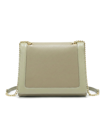Refined Two-Texture Structured Flap Bag
