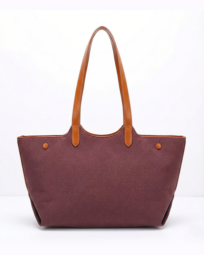 Professional Contrast Panel Tote Bag