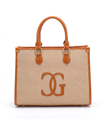 Classic CG  Contrast Trim Textured Satchel