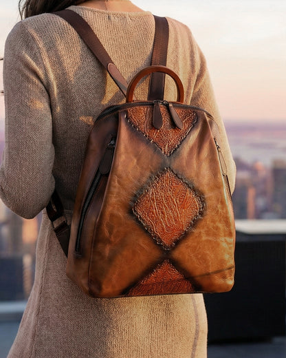 Signature Textured Embossed Artsian finish Bagpack