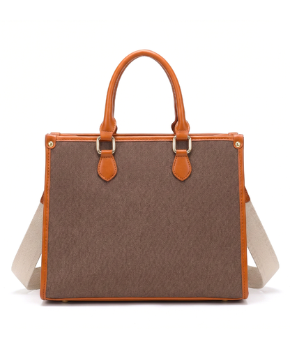 Classic CG  Contrast Trim Textured Satchel