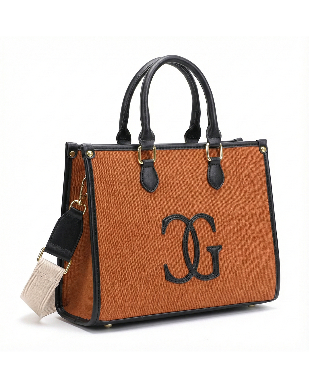 Classic CG  Contrast Trim Textured Satchel
