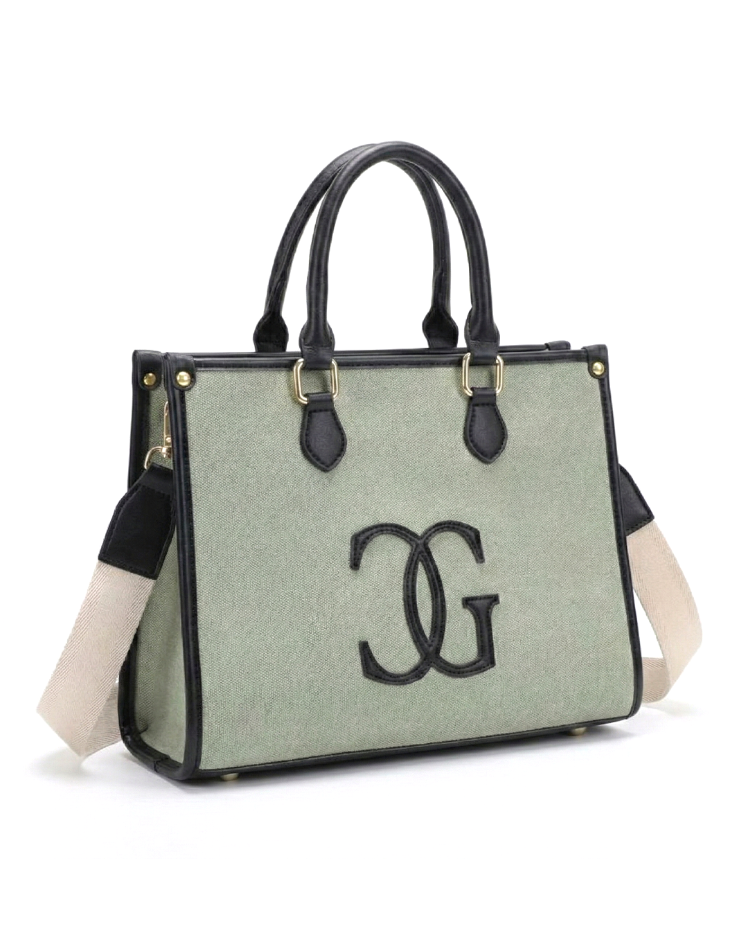Classic CG  Contrast Trim Textured Satchel