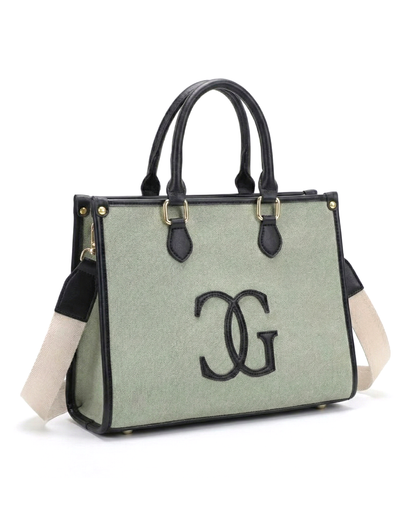 Classic CG  Contrast Trim Textured Satchel