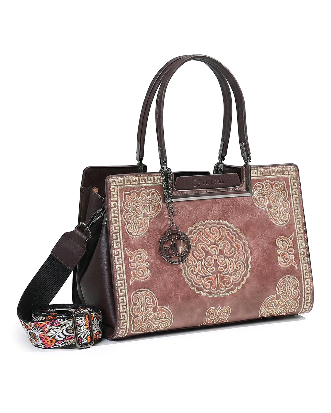 Artisanal Embroidered Aesthetic Top-Handle Bag