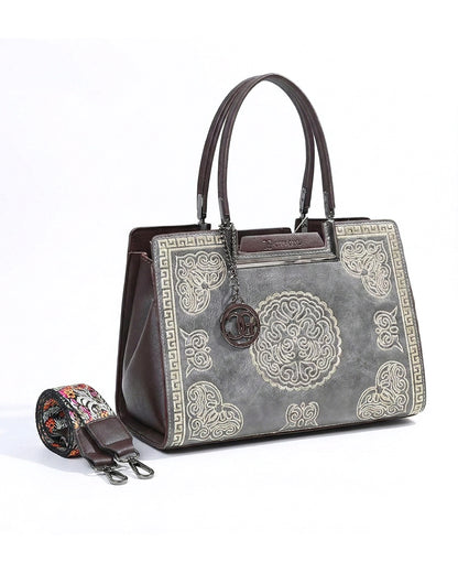 Artisanal Embroidered Aesthetic Top-Handle Bag