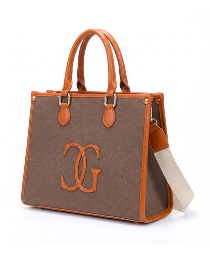 Classic CG  Contrast Trim Textured Satchel