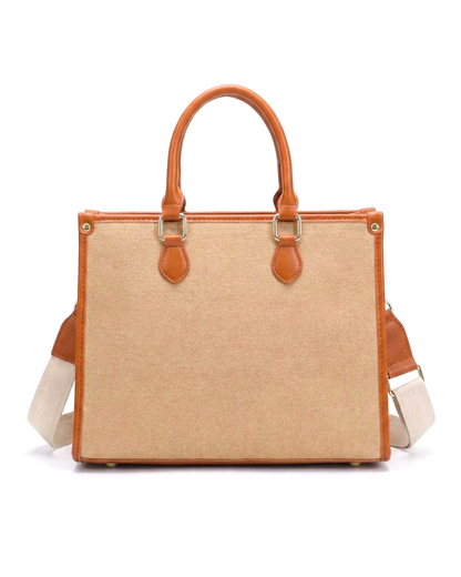 Classic CG  Contrast Trim Textured Satchel