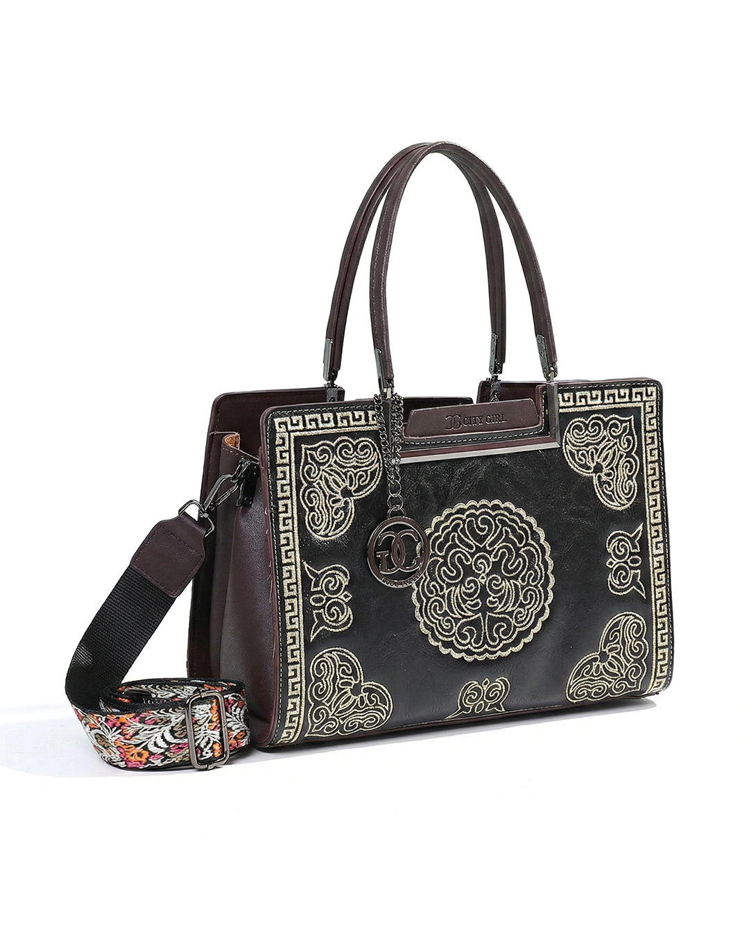Artisanal Embroidered Aesthetic Top-Handle Bag