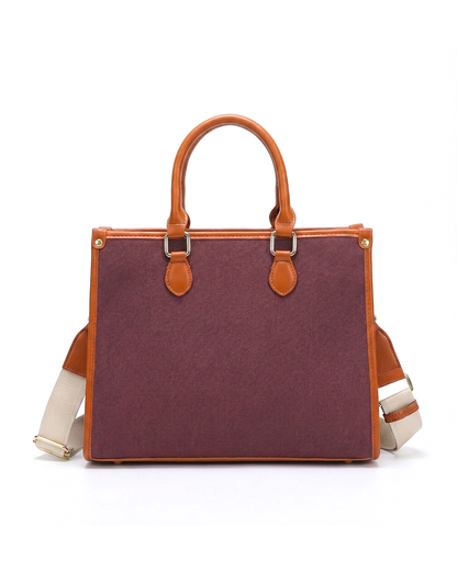 Classic CG  Contrast Trim Textured Satchel