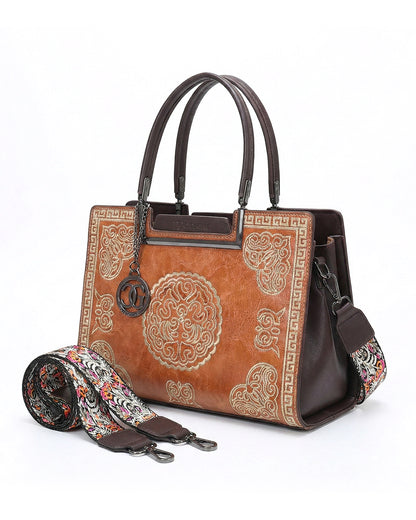 Artisanal Embroidered Aesthetic Top-Handle Bag