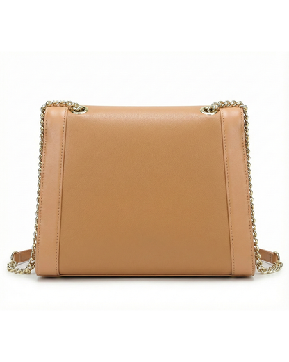 Refined Two-Texture Structured Flap Bag