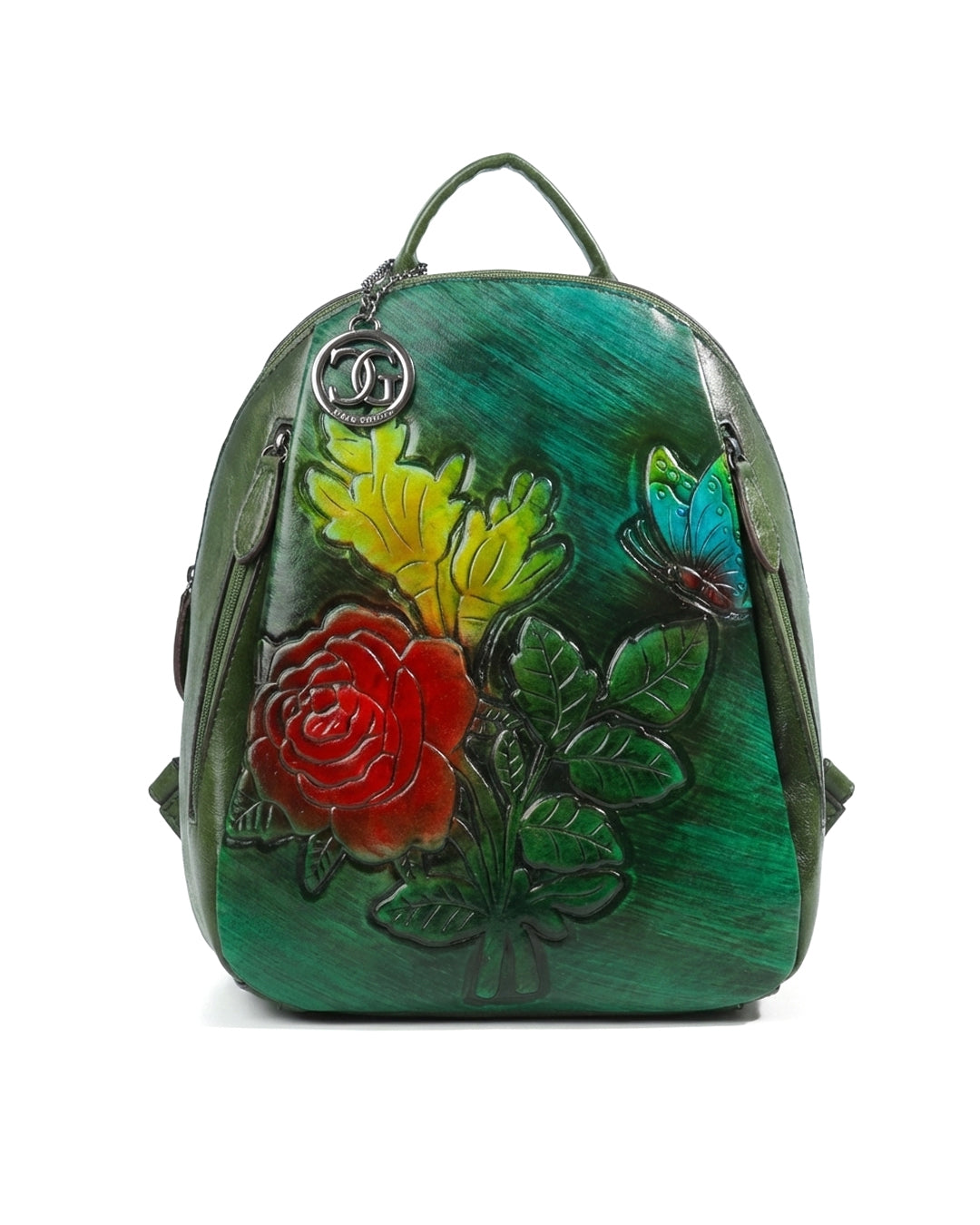 Embossed Rose Textured Luxury Backpack
