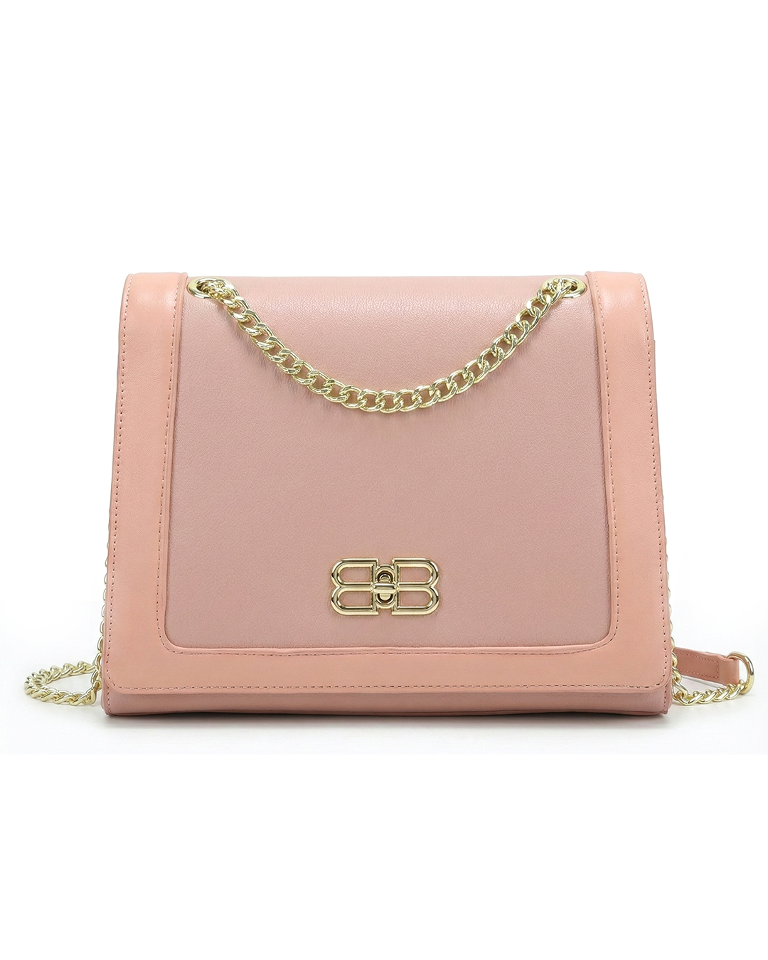 Refined Two-Texture Structured Flap Bag
