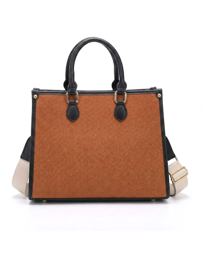 Classic CG  Contrast Trim Textured Satchel