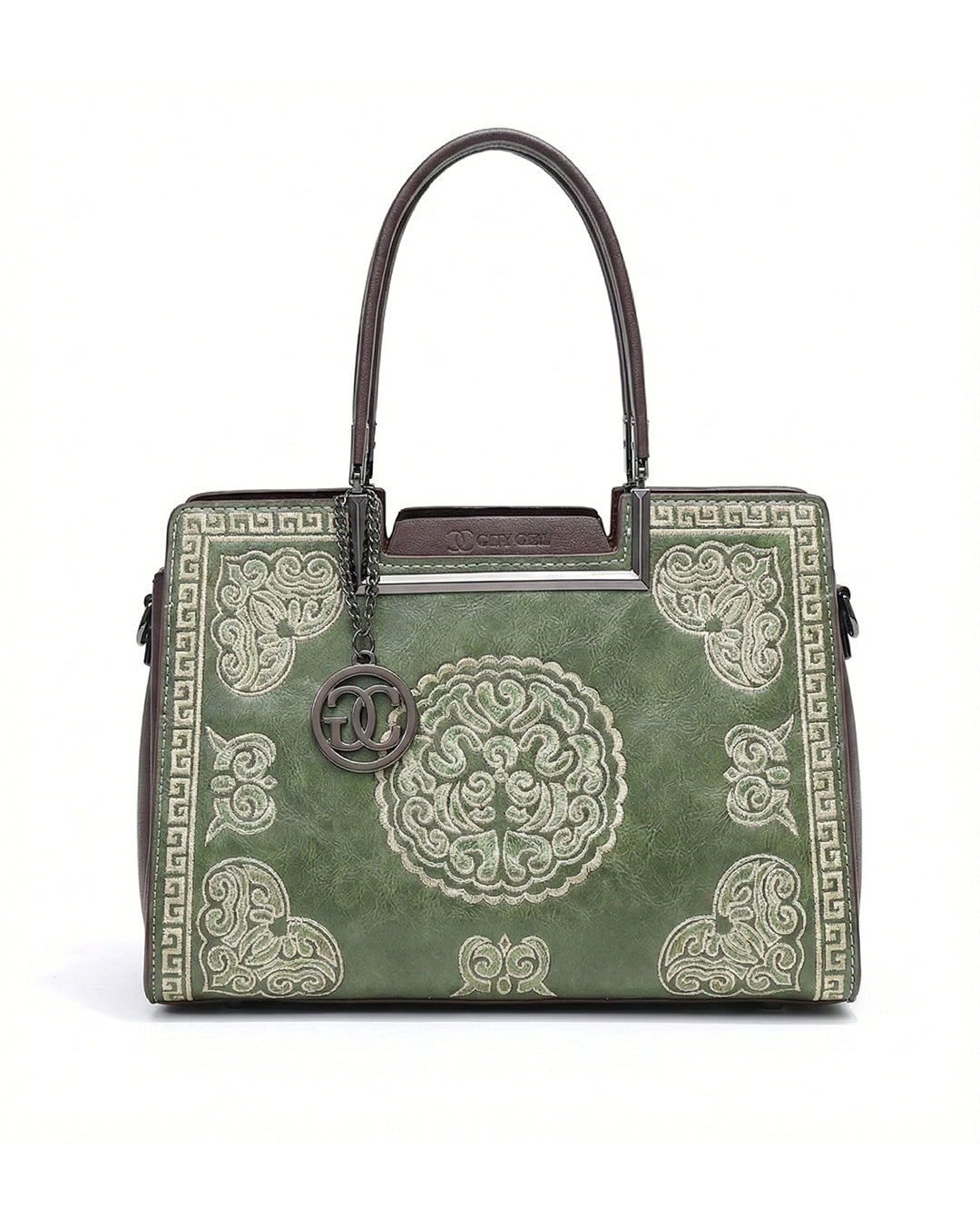 Artisanal Embroidered Aesthetic Top-Handle Bag