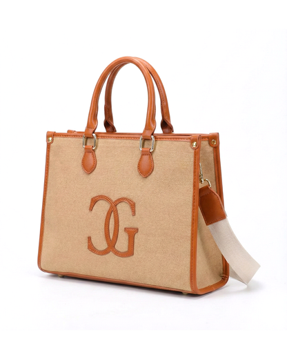 Classic CG  Contrast Trim Textured Satchel