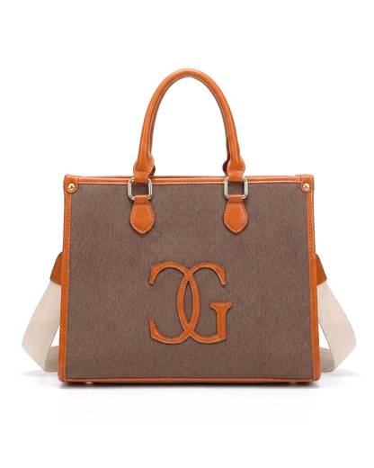 Classic CG  Contrast Trim Textured Satchel