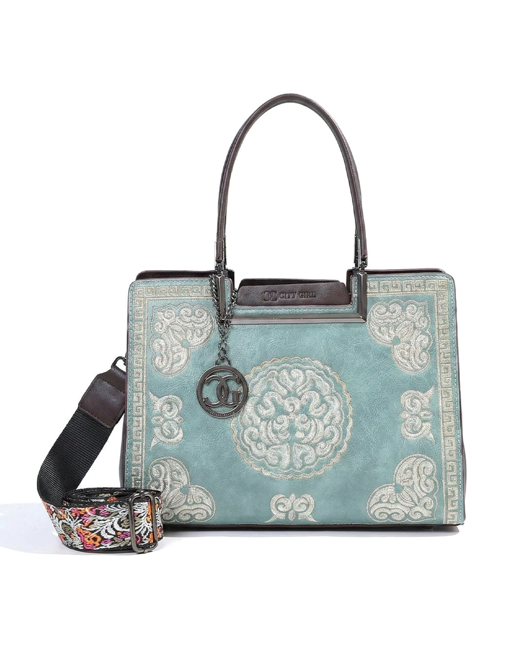 Artisanal Embroidered Aesthetic Top-Handle Bag