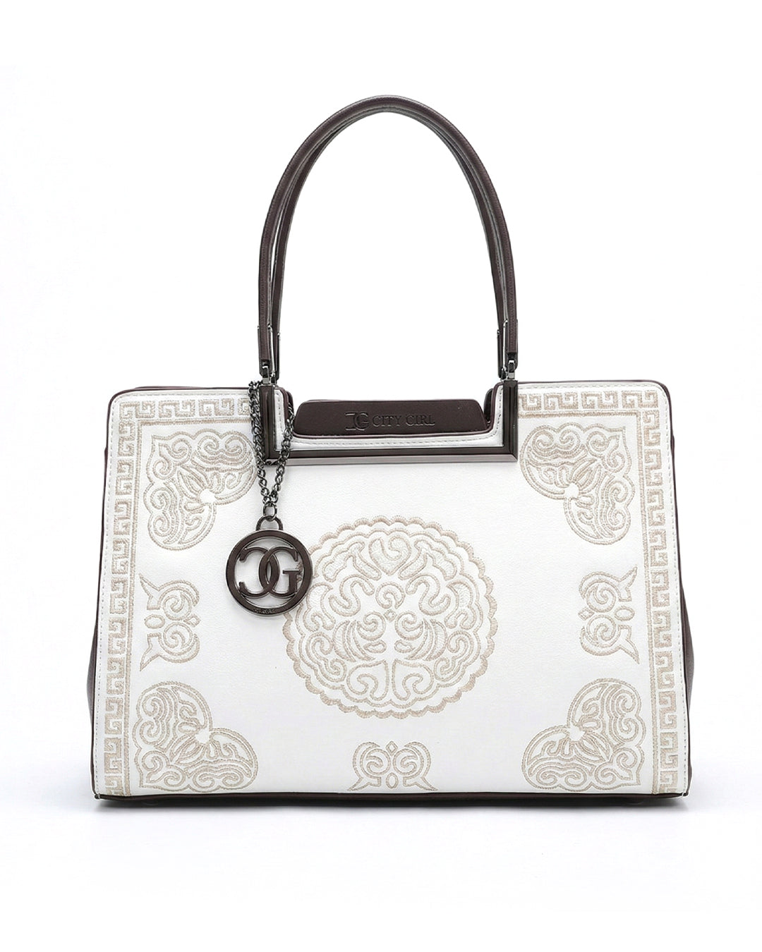 Artisanal Embroidered Aesthetic Top-Handle Bag