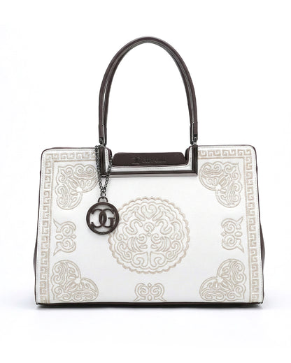 Artisanal Embroidered Aesthetic Top-Handle Bag