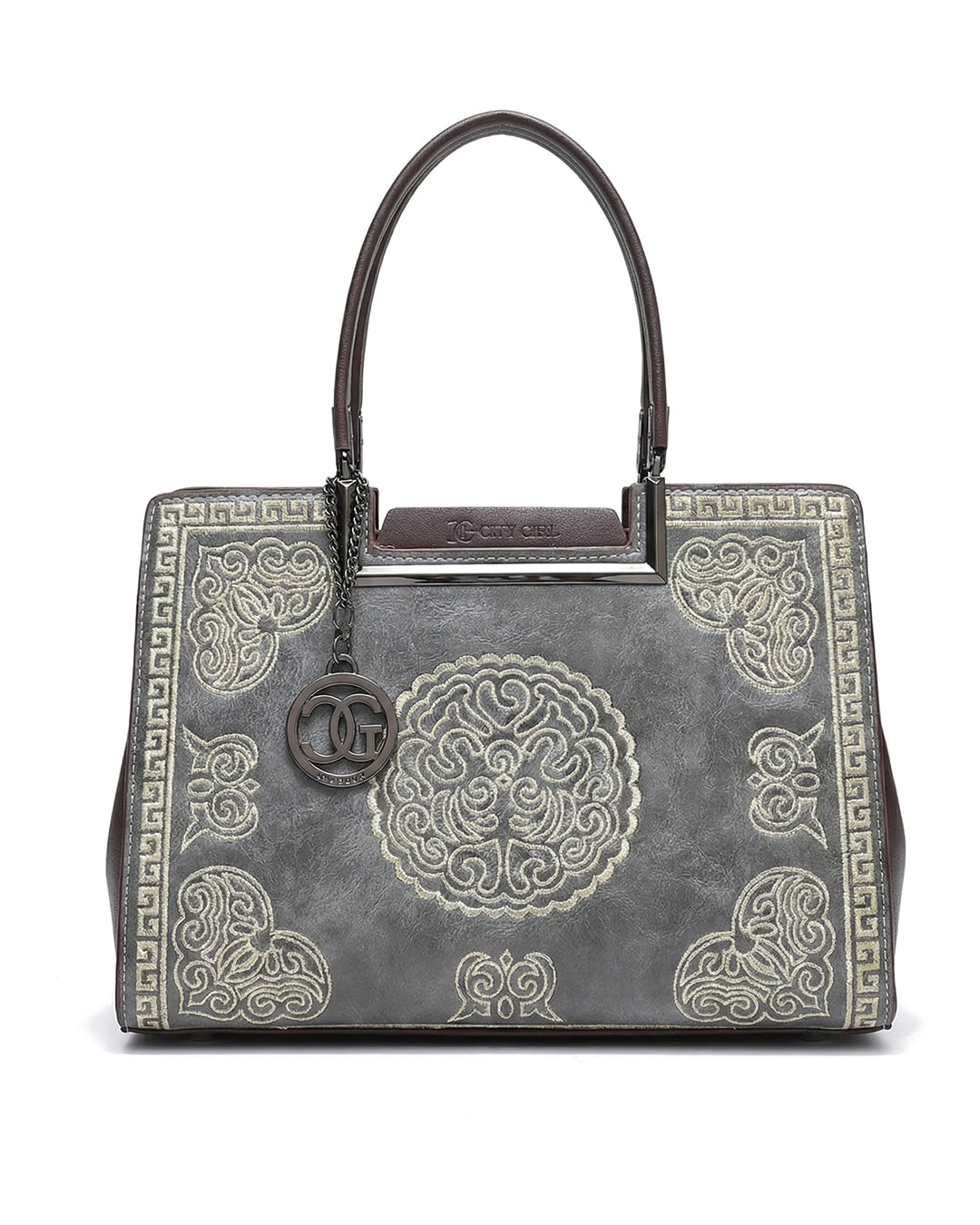 Artisanal Embroidered Aesthetic Top-Handle Bag