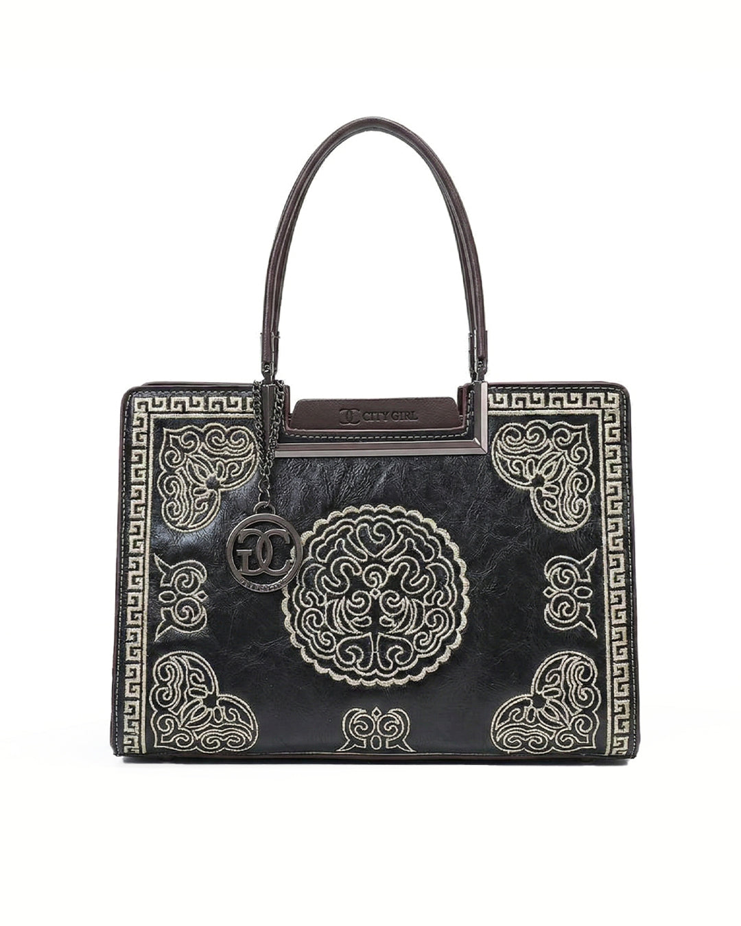 Artisanal Embroidered Aesthetic Top-Handle Bag